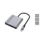 Conceptronic DONN13G 4-in-1 USB-C dokų stotelė / replikatorius, USB 3.2 Gen 1 Type-C, pilka