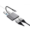 Conceptronic DONN13G 4-in-1 USB-C dokų stotelė / replikatorius, USB 3.2 Gen 1 Type-C, pilka