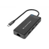 Conceptronic DONN14G 7-in-1 USB-C dokų stotelė / prievadų replikatorius, pilka