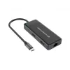 Conceptronic DONN14G 7-in-1 USB-C dokų stotelė / prievadų replikatorius, pilka
