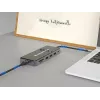 Conceptronic DONN14G 7-in-1 USB-C dokų stotelė / prievadų replikatorius, pilka