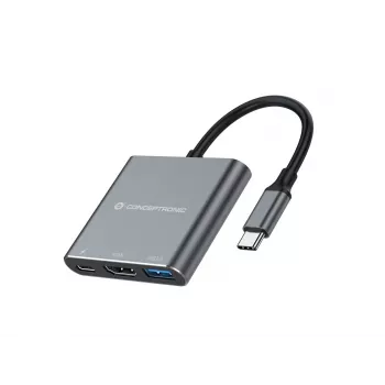 Conceptronic DONN18G 3-in-1 USB-C stotelė su HDMI, USB 3.0 ir 100W USB PD