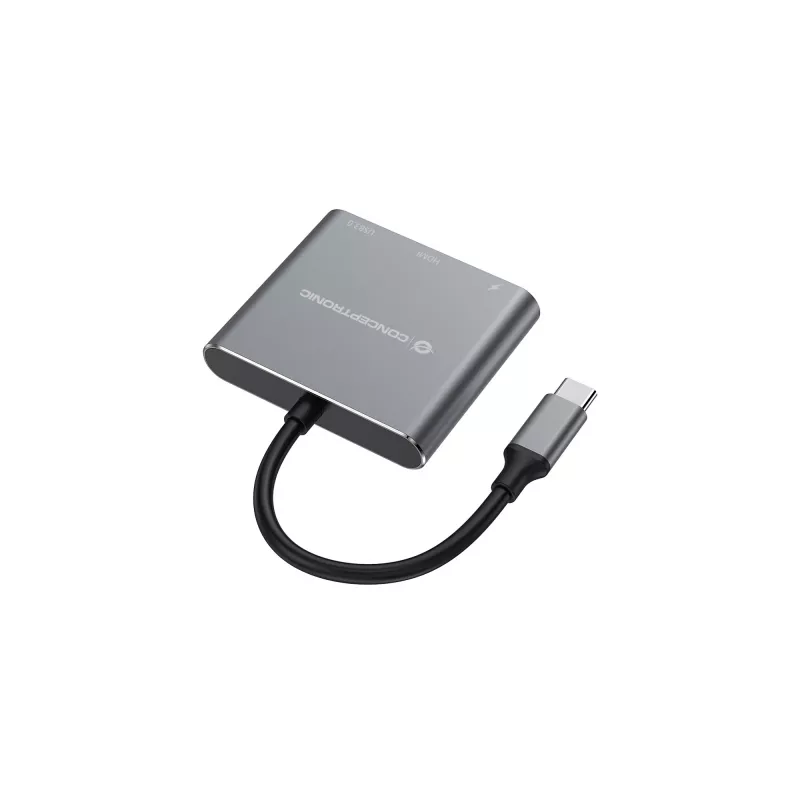 Conceptronic DONN18G 3-in-1 USB-C stotelė su HDMI, USB 3.0 ir 100W USB PD