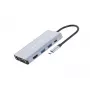 Conceptronic DONN20G 10-in-1 USB 3.2 Gen 1 dokavimo stotelė, HDMI, VGA, USB-A 3.0 x 3, SD, TF/MicroSD, garsas, GbE LAN, 100W USB PD