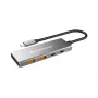 Conceptronic HUBBIES15G 4 prievadų USB 3.2 Gen 2 USB-C centras pilkas