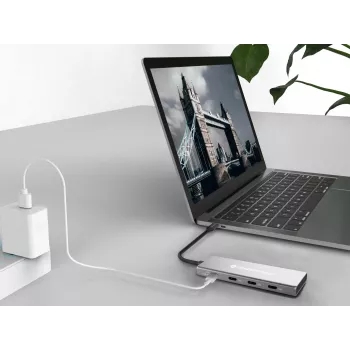 Conceptronic HUBBIES16G USB 3.2 Gen 2 (3.1 Gen 2) tipo C 4 prievadų USB mazgas 10000 Mbit/s pilka