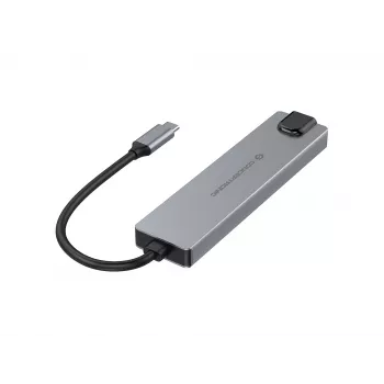 Conceptronic DONN29G 6-in-1 USB 3.2 Gen 2 dokų stotelė, 4K60Hz HDMI, USB-A 10Gbps x 2, USB-C 10Gbps, GbE LAN, 140W USB PD 3.1