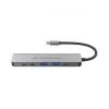 6-in-1 USB 3.2 Gen 1 dokų stotelė CONCEPTRONIC DONN33G HDMI, 2×USB-A 5Gbps, 2×USB-C 5Gbps, 100W USB PD, sidabrinė