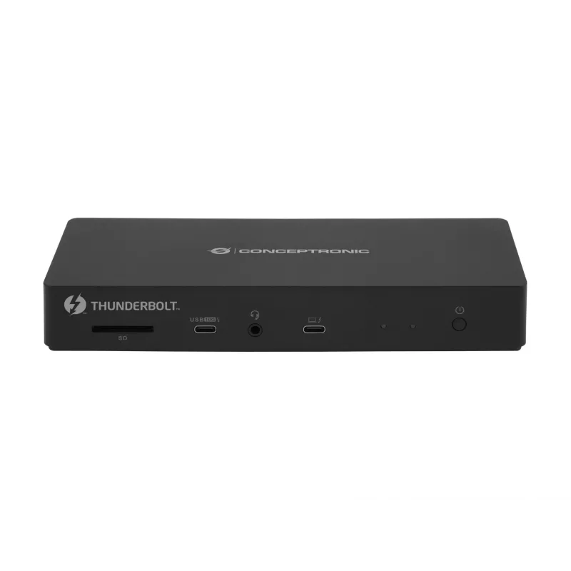 Conceptronic DONN30B 13-in-1 Thunderbolt 4 dokavimo stotelė, laidinė, Thunderbolt 4, 96 W, 3,5 mm, 10,100,1000,2000,2500 Mbit/s, IEEE 802.3bz
