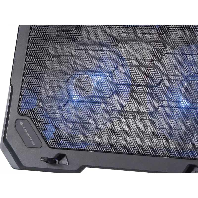 Conceptronic THANA nešiojamojo kompiuterio aušinimo padėklas, tinka iki 15,6 colių, 2 ventiliatoriai
