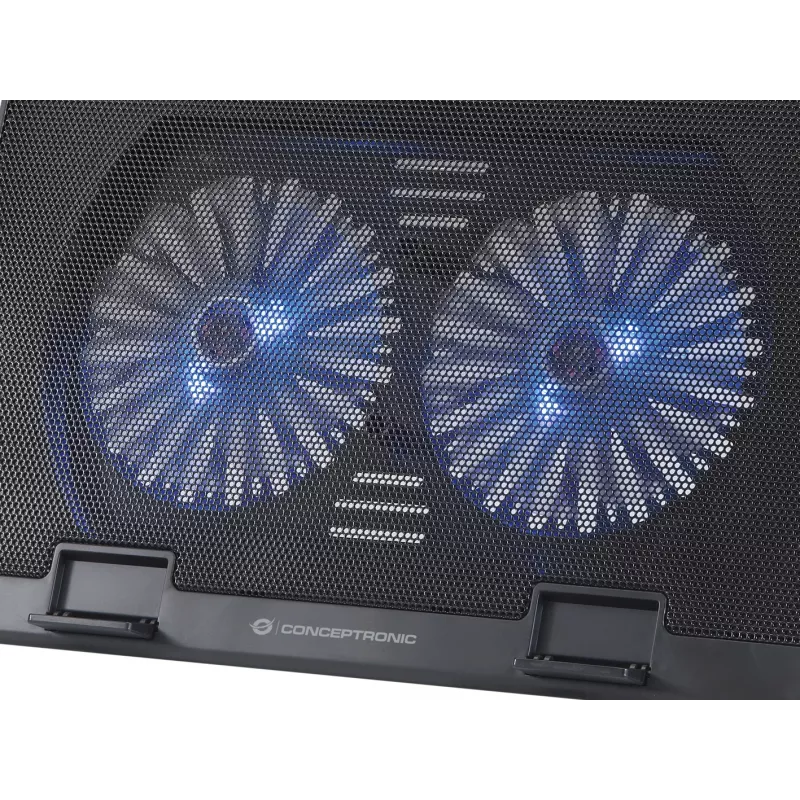 Conceptronic THANA aušinimo padėklas nešiojamam kompiuteriui, iki 17 colių, 2 ventiliatoriai