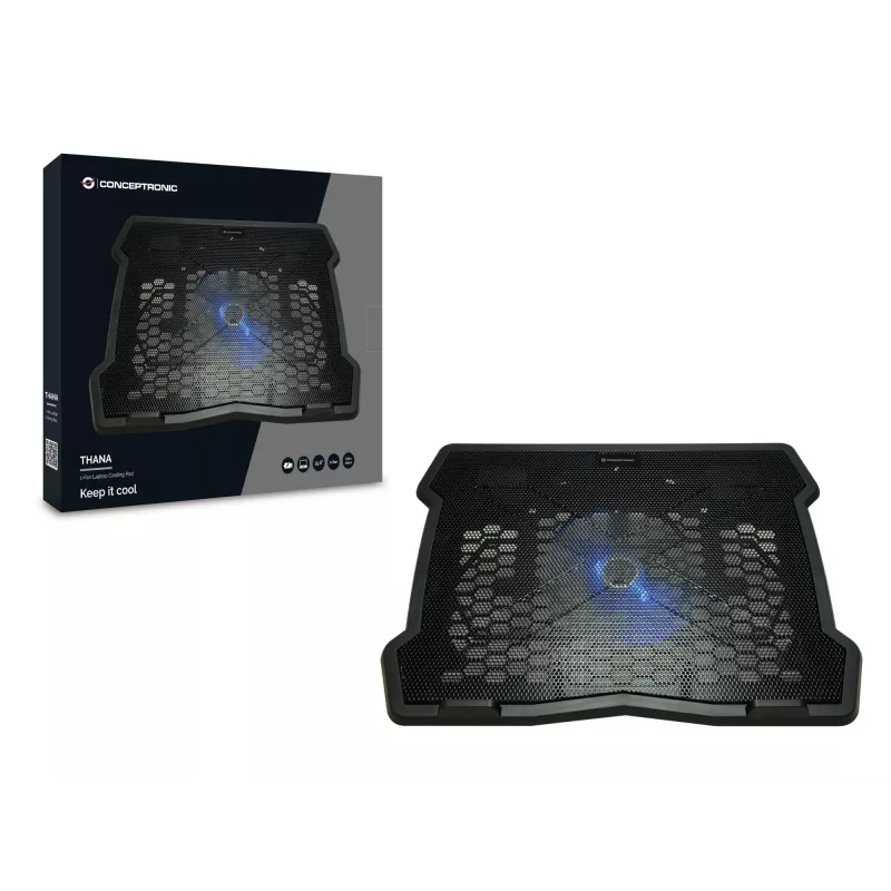 Conceptronic THANA05B aušinimo padėklas nešiojamam kompiuteriui 39,6 cm (15,6 colio) juodas