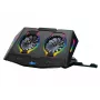 Conceptronic THYIA ERGO 2-Fan Gaming nešiojamojo kompiuterio aušinimo stovas, 43,2 cm (17 colių), 2 vnt., mygtukai, juoda, mėlyna, žalia, raudona, Kinija