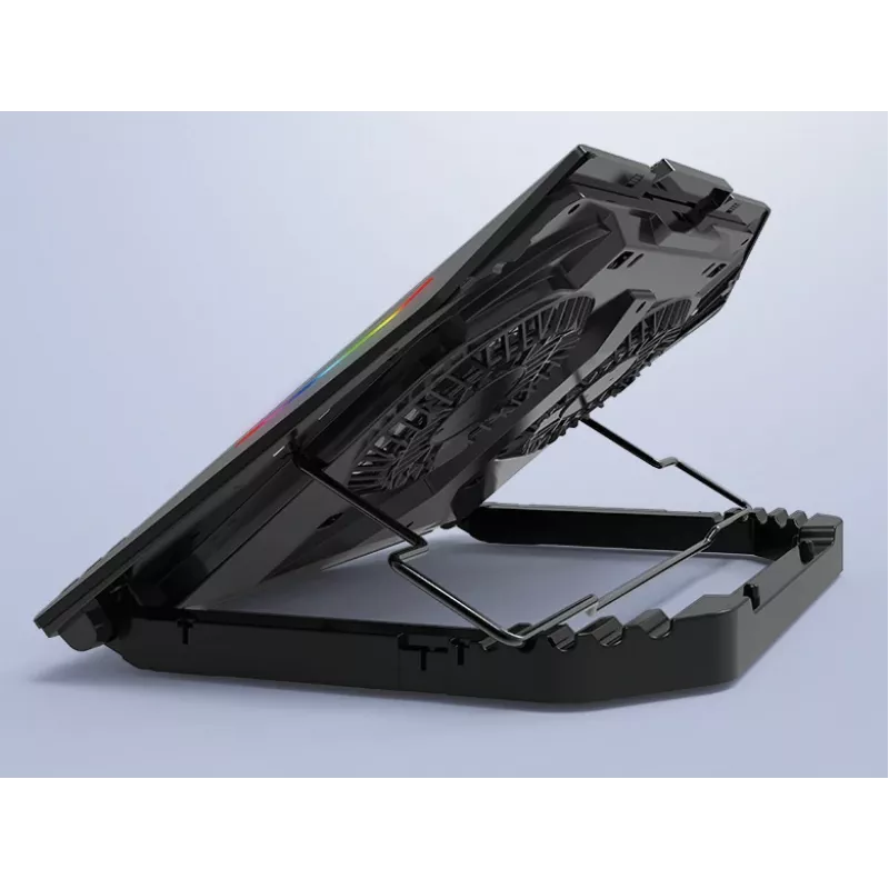 Conceptronic THYIA ERGO 2-Fan Gaming nešiojamojo kompiuterio aušinimo stovas, 43,2 cm (17 colių), 2 vnt., mygtukai, juoda, mėlyna, žalia, raudona, Kinija