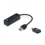 USB šakotuvas Conceptronic HUBBIES 4 prievadų USB 3.0 su USB-C OTG adapteriu