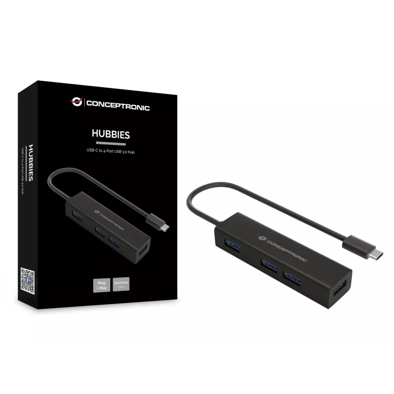 Conceptronic HUBBIES USB-C į 4 prievadų USB 3.0 šakotuvas