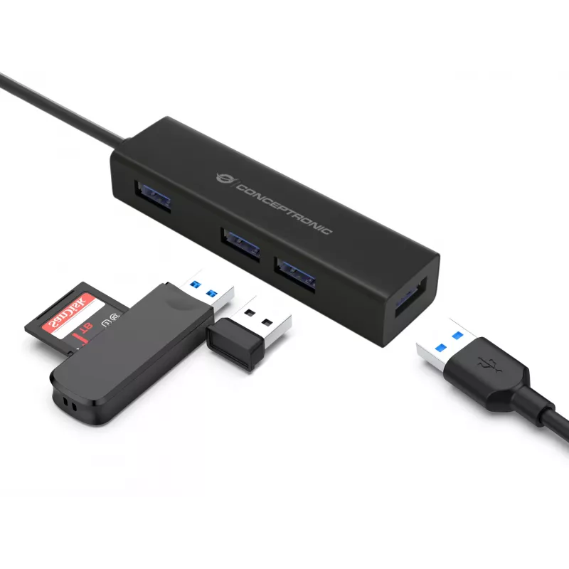 Conceptronic HUBBIES USB-C į 4 prievadų USB 3.0 šakotuvas