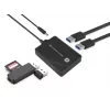 Conceptronic HUBBIES 4 prievadų USB 3.0/2.0 šakotuvas, 90 cm laidas, USB 3.2 Gen 1 (3.1 Gen 1) Type-A, juodas