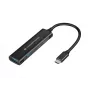 Conceptronic HUBBIES 4 prievadų USB 3.0 šakotuvas, 2 USB-C ir 2 USB-A prievadai, aliumininis korpusas, USB-C jungtis