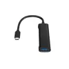 Conceptronic HUBBIES 4 prievadų USB 3.0 šakotuvas, 2 USB-C ir 2 USB-A prievadai, aliumininis korpusas, USB-C jungtis