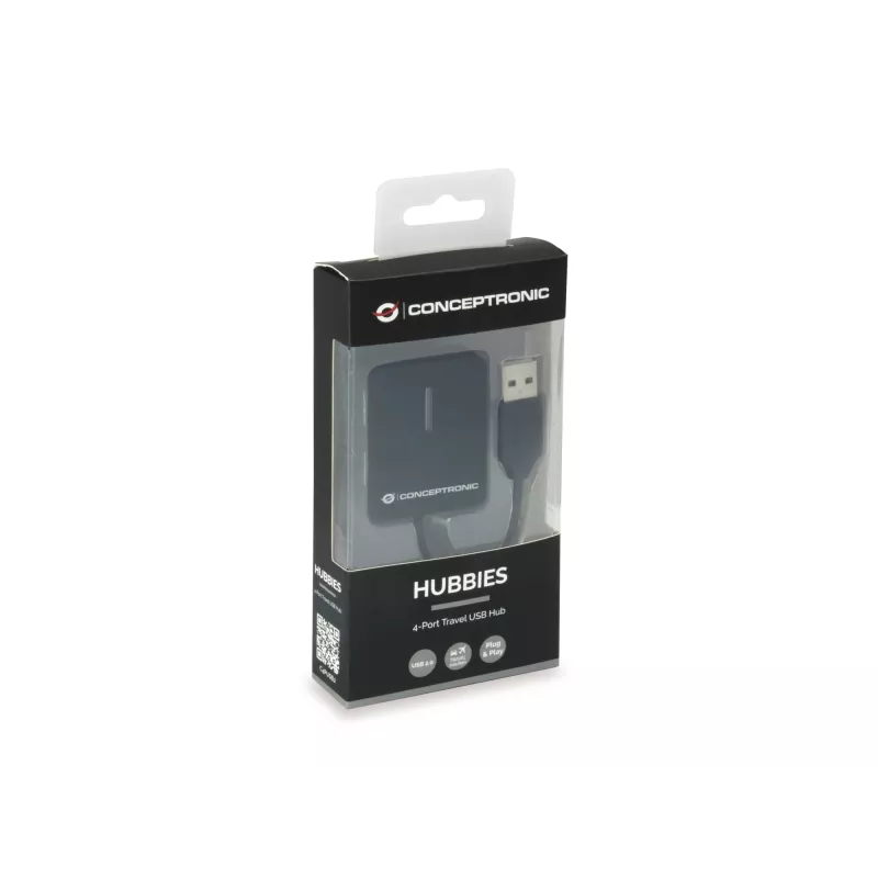 Conceptronic kelioninis 4 prievadų USB 2.0 centras