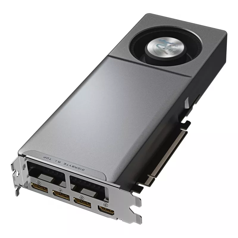GIGABYTE Radeon AI PRO R9700 AI TOP 32G vaizdo plokštė – 32 GB GDDR6, 256 bit, PCI-E 5.0, 2920 MHz, 3x DP, 1x HDMI, GV-R9700AI TOP-32GD