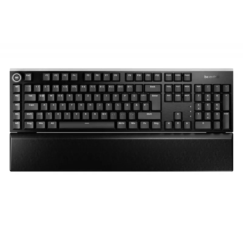 be quiet! Light Mount Silent Tactile DE ISO – mechaninė klaviatūra žaidimams, QWERTZ vokiškas išdėstymas, juoda