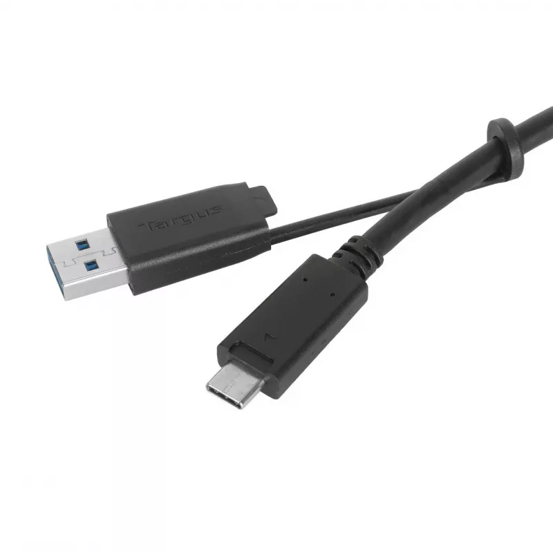 Targus ACC1133GLX USB-C laidas su fiksavimo varžtu ir USB-A adapteriu, 1 m, juodas