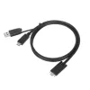 Targus ACC1133GLX USB-C laidas su fiksavimo varžtu ir USB-A adapteriu, 1 m, juodas