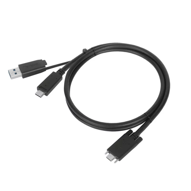 Targus ACC1133GLX USB-C laidas su fiksavimo varžtu ir USB-A adapteriu, 1 m, juodas