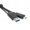 Targus ACC1133GLX USB-C laidas su fiksavimo varžtu ir USB-A adapteriu, 1 m, juodas