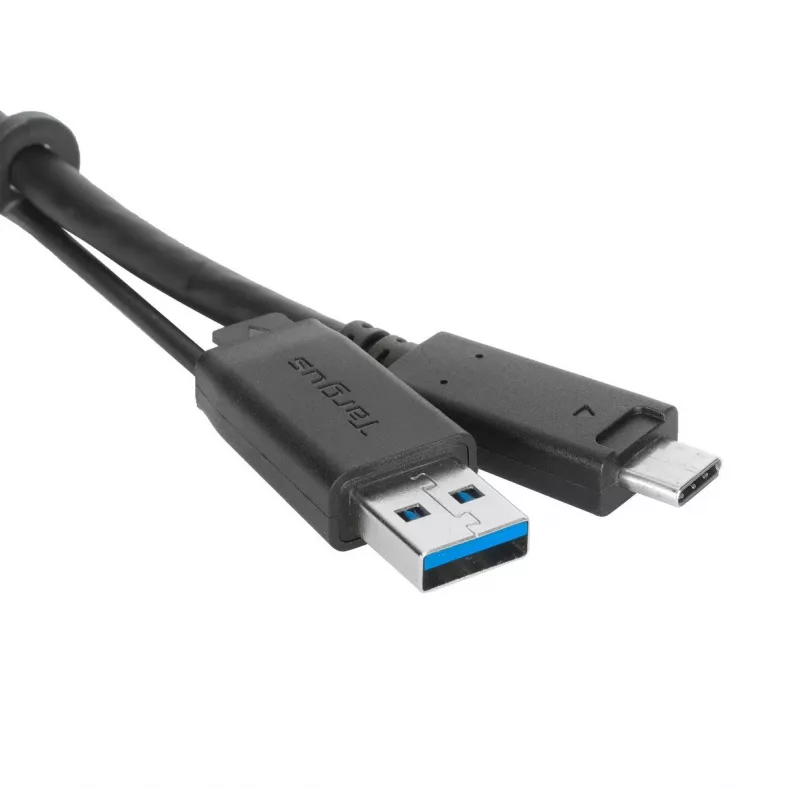 Targus ACC1133GLX USB-C laidas su fiksavimo varžtu ir USB-A adapteriu, 1 m, juodas