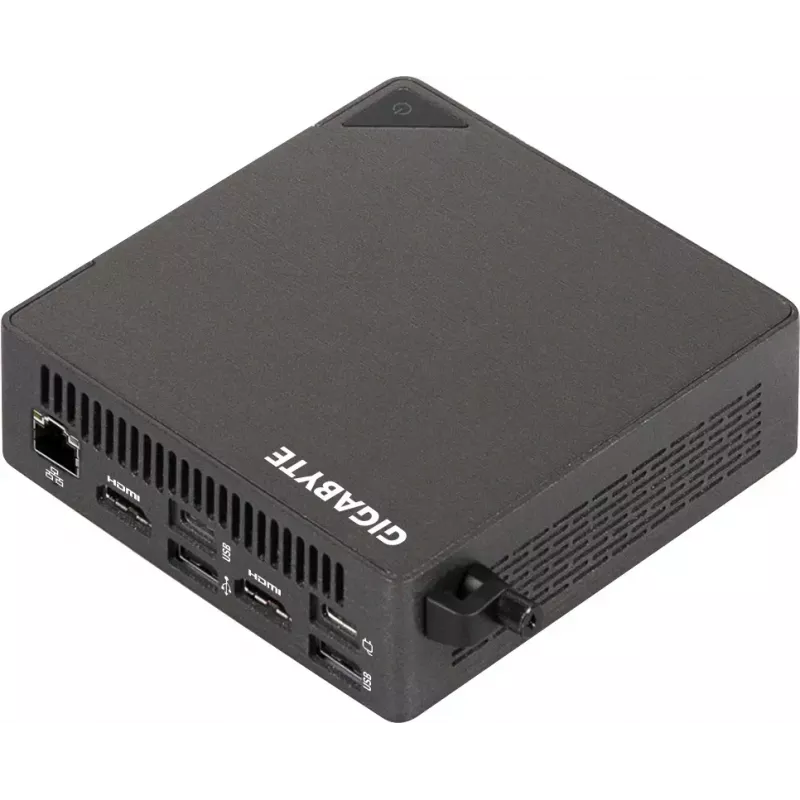 Mini PC barebone GIGABYTE BRIX Core Ultra 5 225H, 0,46 l korpusas, DDR5 SO-DIMM, 2 atminties lizdai, iki 96 GB, WiFi/BT, 2.5G LAN