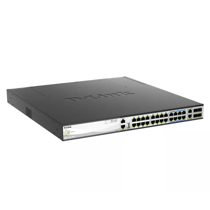 D-Link DMS-3130-30PS tinklo jungiklis Valdomas L3 2.5G Ethernet (100/1000/2500) Power over Ethernet (PoE) 1U Juodas