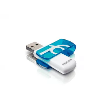 Philips FM16FD05B/00 USB atmintukas, 16 GB, USB Type-A 2.0, 14 MB/s, pasukamas, mėlynas, baltas
