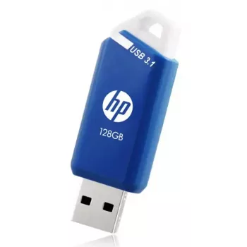 „HP X755W“ USB atmintinė PACK x3 — 128 GB, USB Type-A 3.2 Gen 1, slankioji konstrukcija, mėlyna/balta