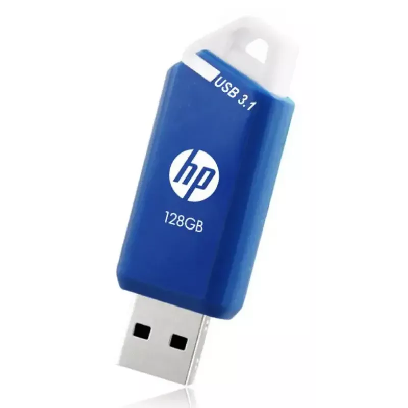 „HP X755W“ USB atmintinė PACK x3 — 128 GB, USB Type-A 3.2 Gen 1, slankioji konstrukcija, mėlyna/balta