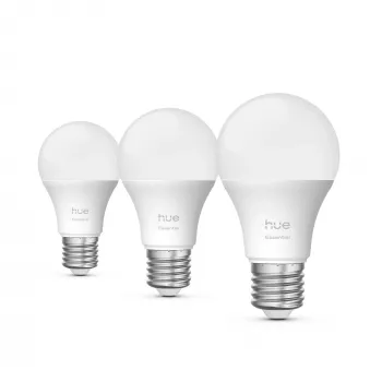 Philips Hue White and colour ambience Essential A60 – E27 išmanioji lemputė – 806 lm – 8 W – 3 vnt. pakuotė