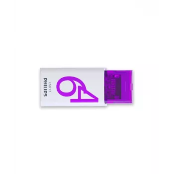 Philips Click USB atmintukas 64 GB USB Type-C 3.2 Gen 1 (3.1 Gen 1) Violetinė, Balta