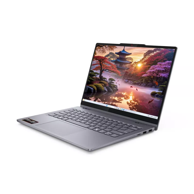 Lenovo IdeaPad 5 2-in-1 14AKP10 Copilot+ PC AMD Ryzen™ AI 7 350 Hibridinis (2-in-1) 35,6 cm (14 colių) Liečiamas ekranas WUXGA 16 GB LPDDR5x-SDRAM 512 GB SSD Wi-Fi 7 (802.11be) Windows 11 Home Pilka