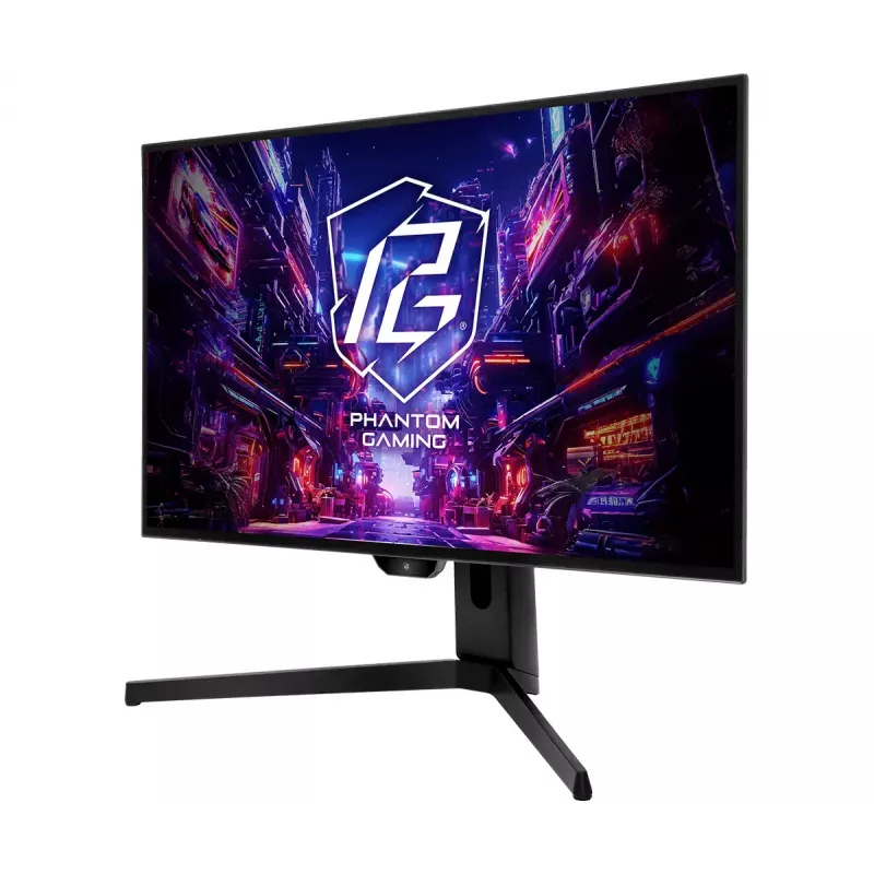 ASRock PGO27QFS 27 colių (68,6 cm) QHD 2560x1440 OLED žaidimų ekranas, 240 Hz, 0,03 ms, FreeSync Premium Pro, HDMI/DP/USB-C, juodos spalvos