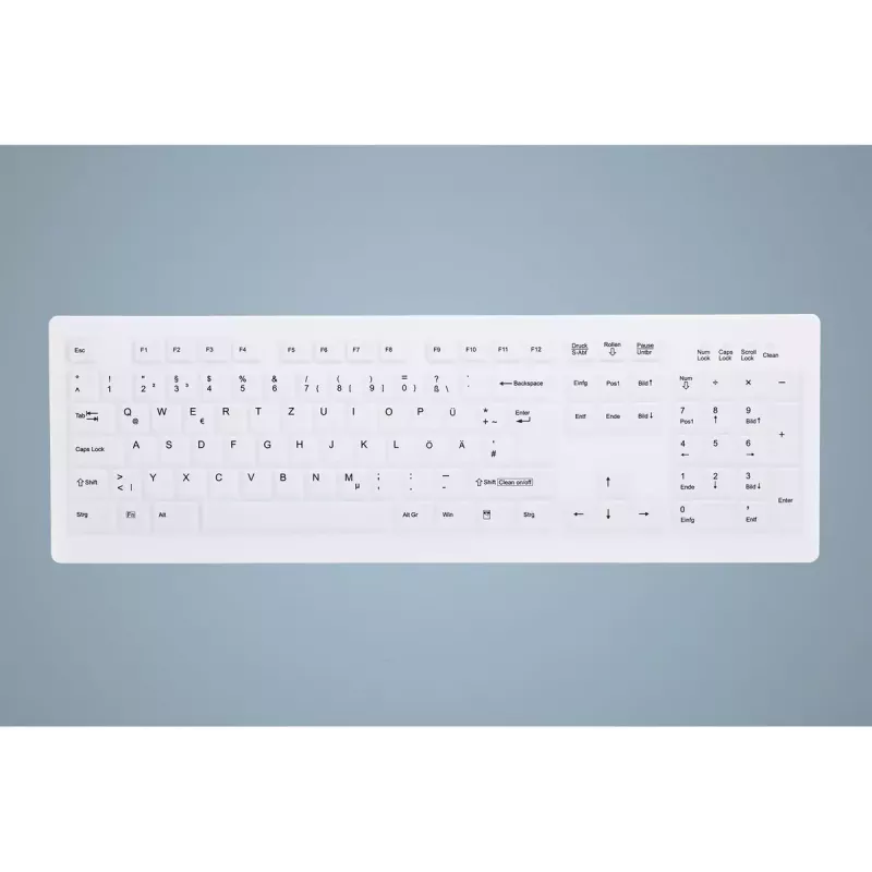 Contour Design Active Key AK-C8100F-U1-W/US medicininė klaviatūra USB QWERTY JAV anglų balta