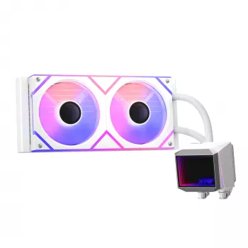 XPG LEVANTE II 240 White – skysčio aušinimo komplektas, 240 mm, baltas