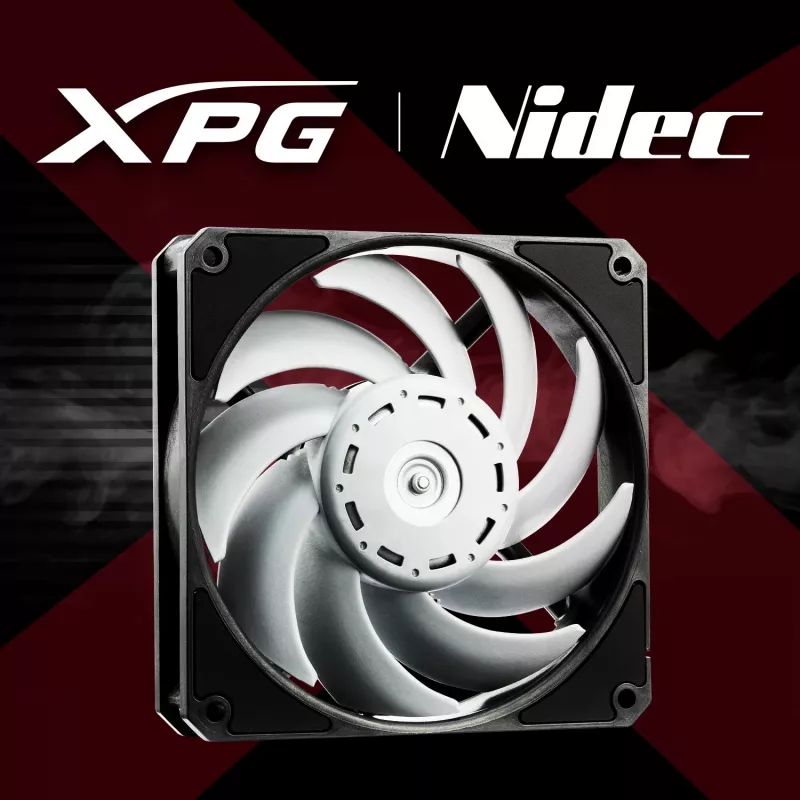 XPG VENTO PRO 120 PWM Black, ventiliatorius, 12 cm, 450 RPM, 2500 RPM, juoda, balta
