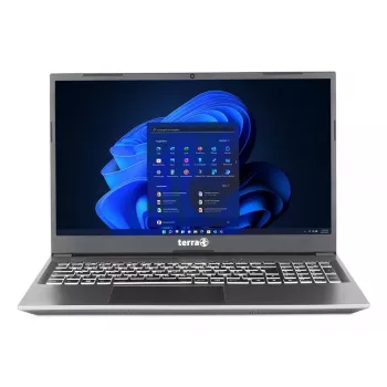 TERRA 1500P R5-7430U W11 AMD Ryzen™ 5 nešiojamas kompiuteris 39,6 cm (15,6 col.) 16 GB DDR4-SDRAM 500 GB SSD Wi-Fi 6E (802.11ax) Windows 11 Home sidabrinis