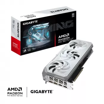 Vaizdo plokštė GIGABYTE Radeon RX 9070 XT GAMING OC ICE 16 GB GDDR6 256 bit PCIe 5.0 3 ventiliatoriai balta