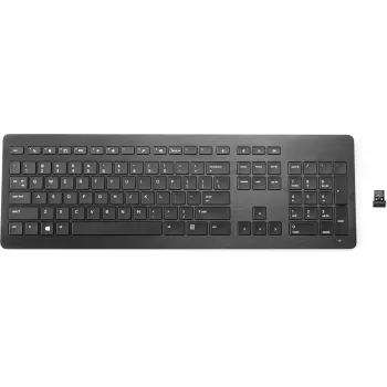 HP Wireless Premium Keyboard pilno dydžio belaidė membraninė klaviatūra juoda
