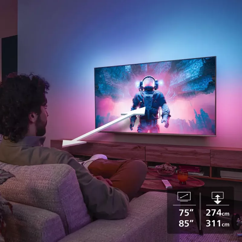 Televizorius Philips 8500 serija 85PUS8500/12 85 colių 4K Ultra HD QLED 3840 x 2160