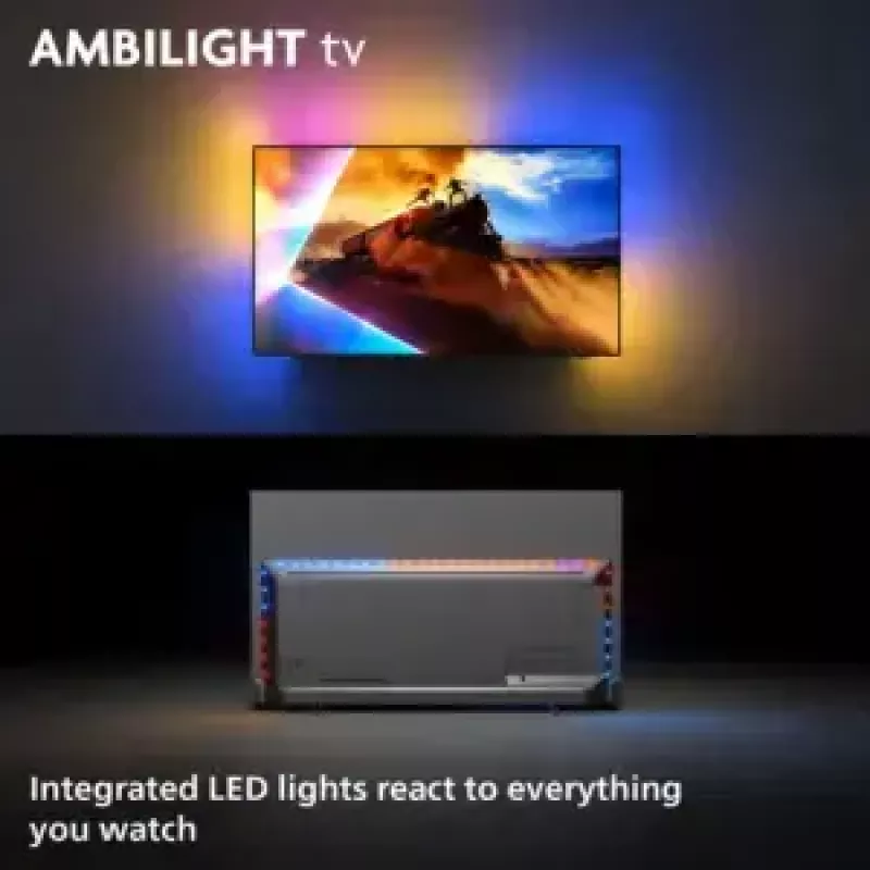 Televizorius Philips Ambilight 48OLED760/12 121,9 cm (48 colių) 4K Ultra HD OLED Smart TV Pilka