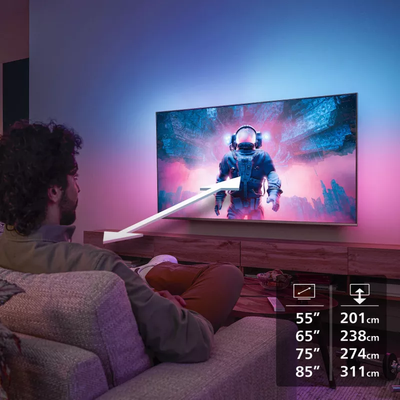 Televizorius Philips Ambilight 85MLED910/12 65 colių 4K Ultra HD QD-Mini LED